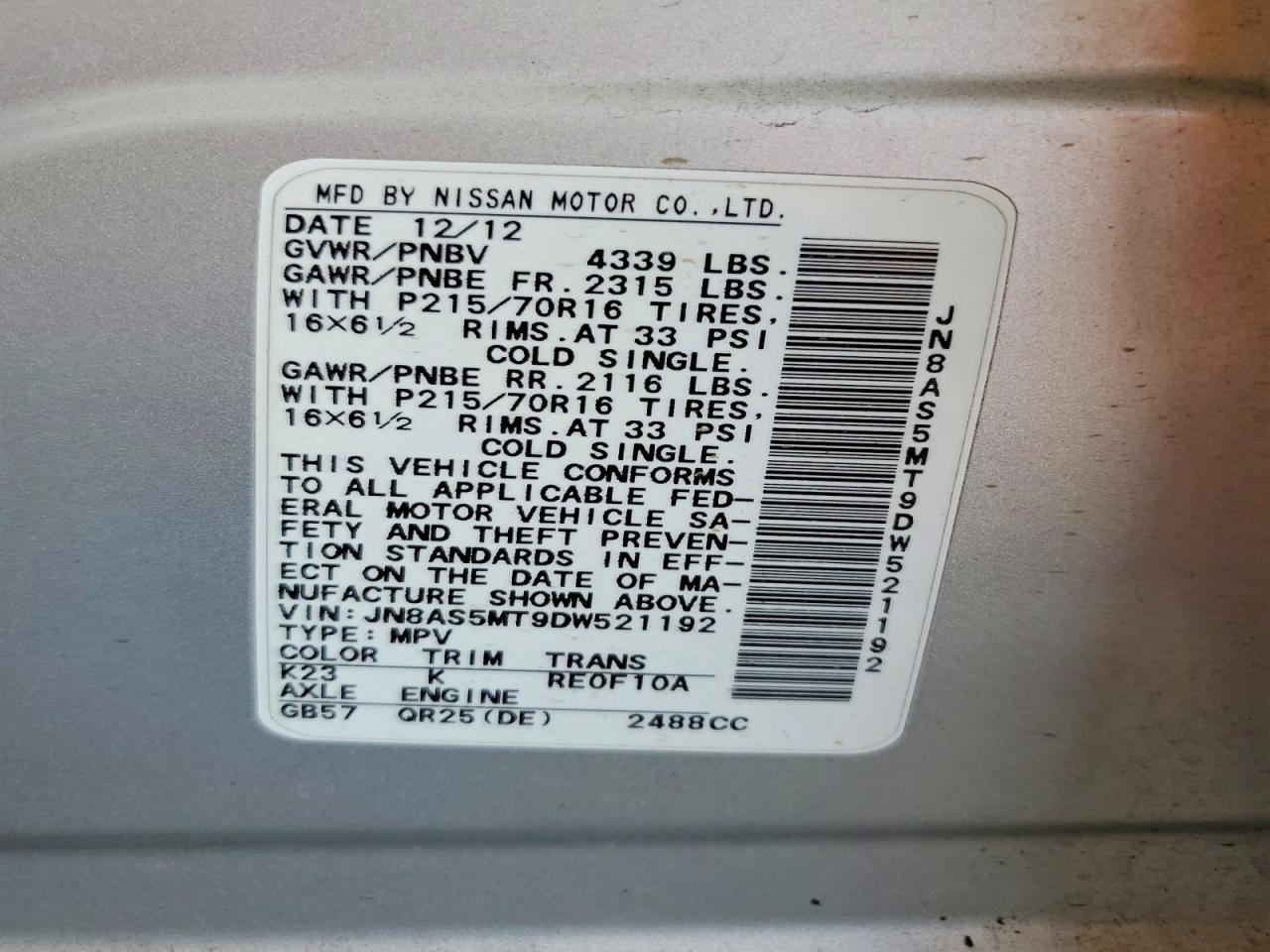 Nissan Rogue S