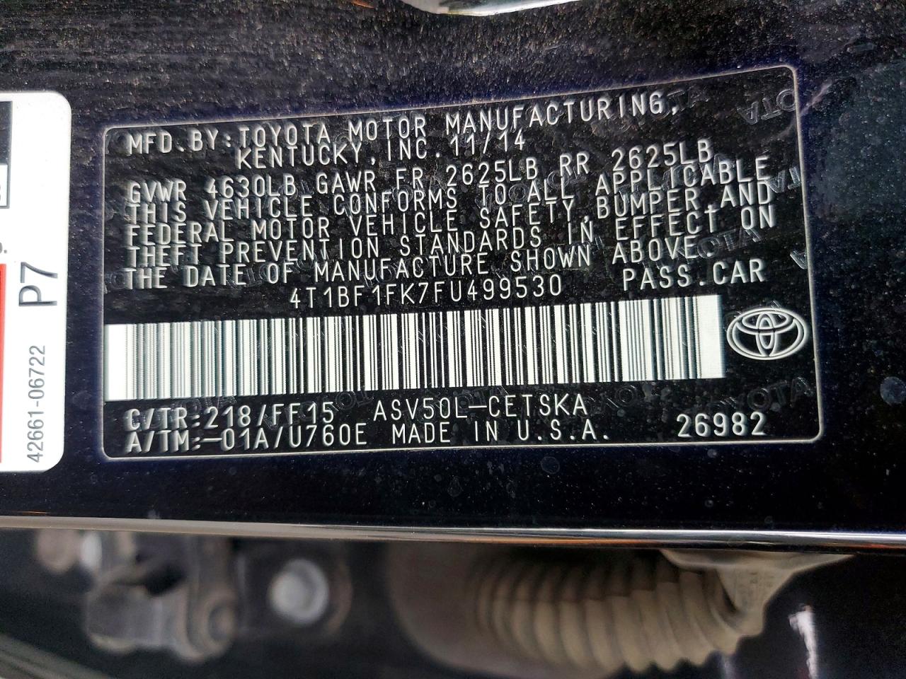 Toyota Camry Se