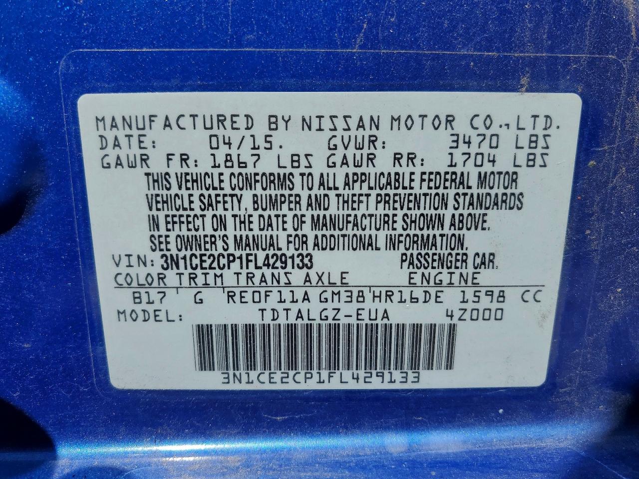 Nissan Versa Sr