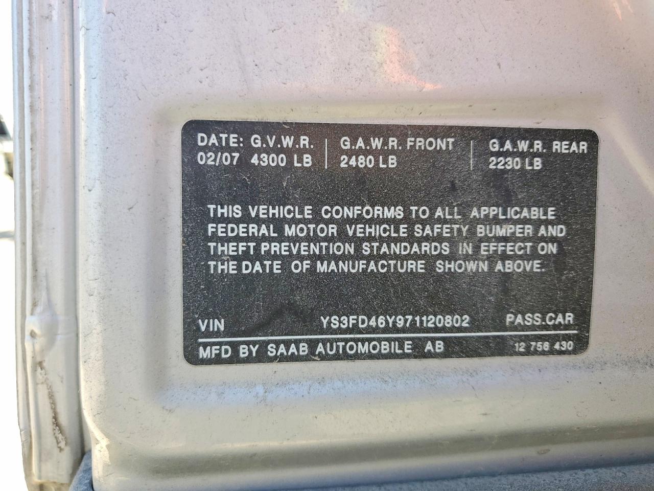 Saab 9-3 2.0t