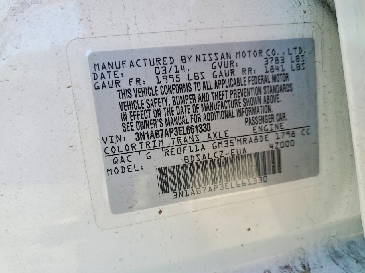 Nissan Sentra Fe+ S
