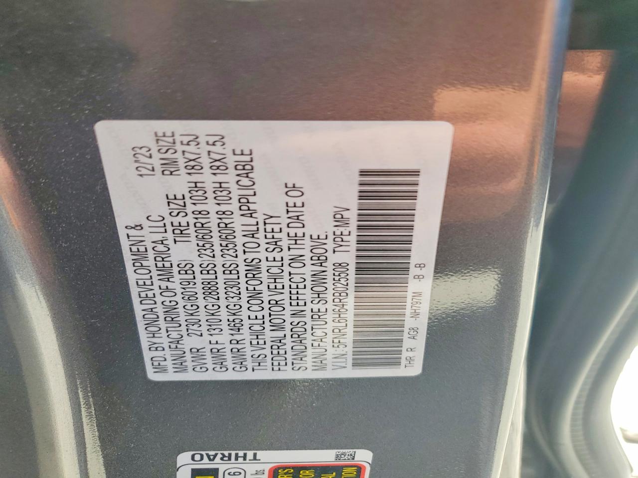 Honda Odyssey Exl