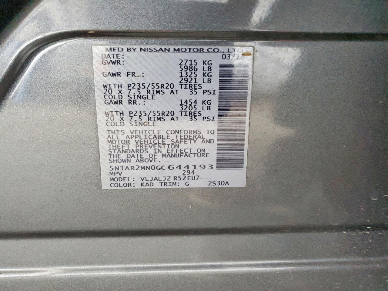 Nissan Pathfinder Platinum