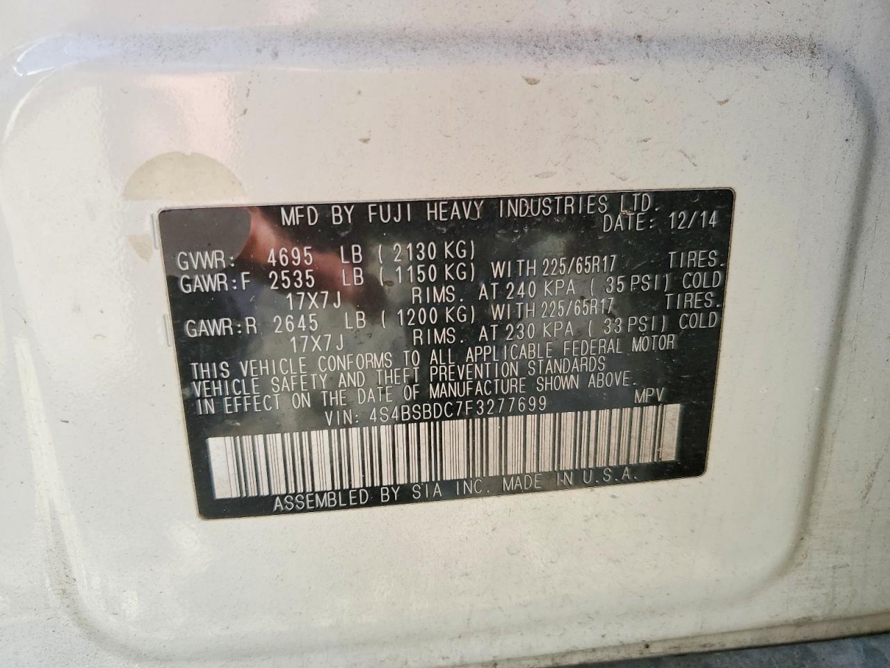 Subaru Outback 2.5i Premium