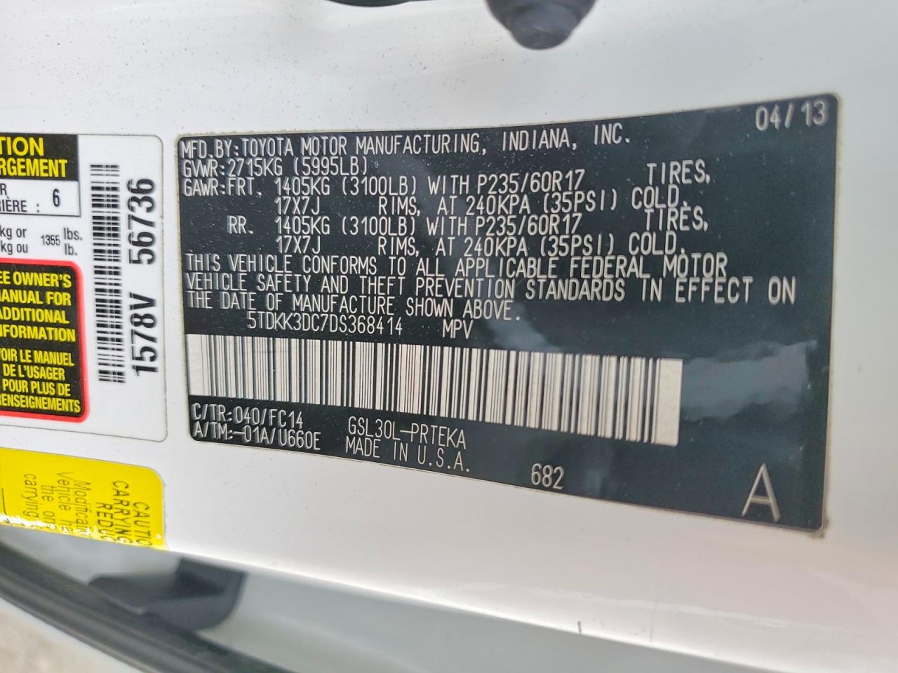 Toyota Sienna Le