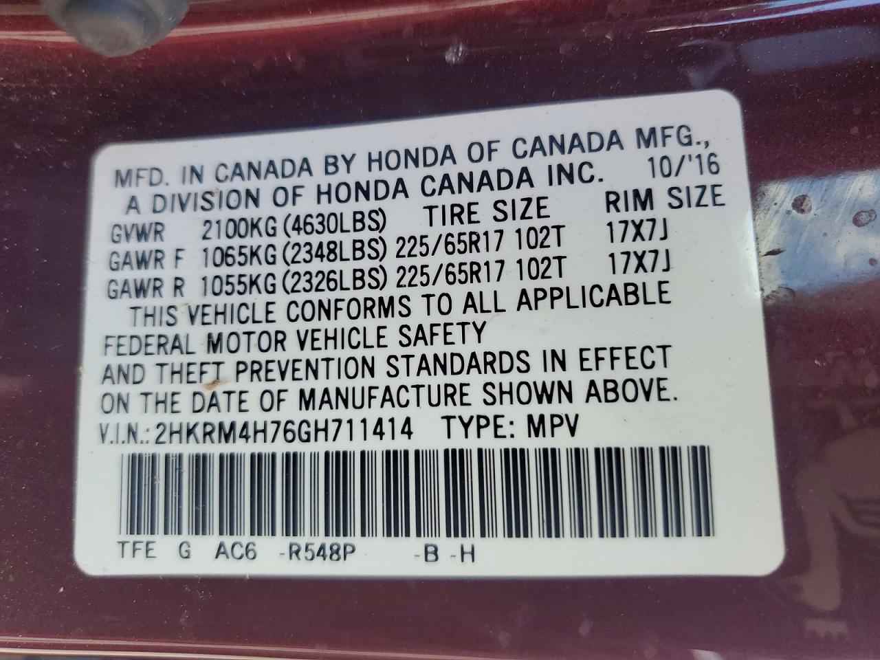 Honda Crv Exl