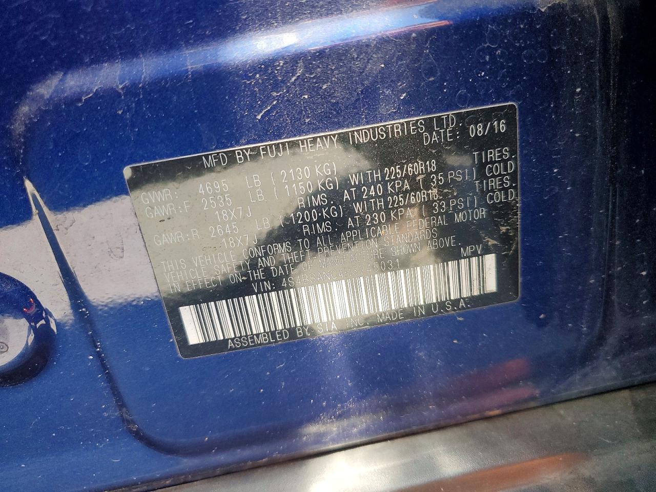 Subaru Outback 2.5i Limited