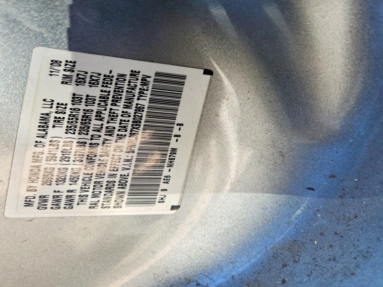 Honda Odyssey Exl