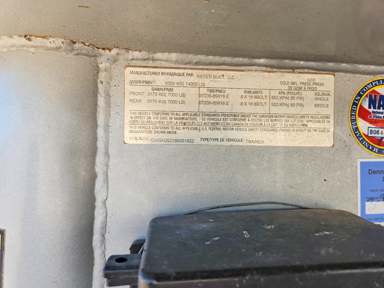 Kiefer Built Inc. Trailer