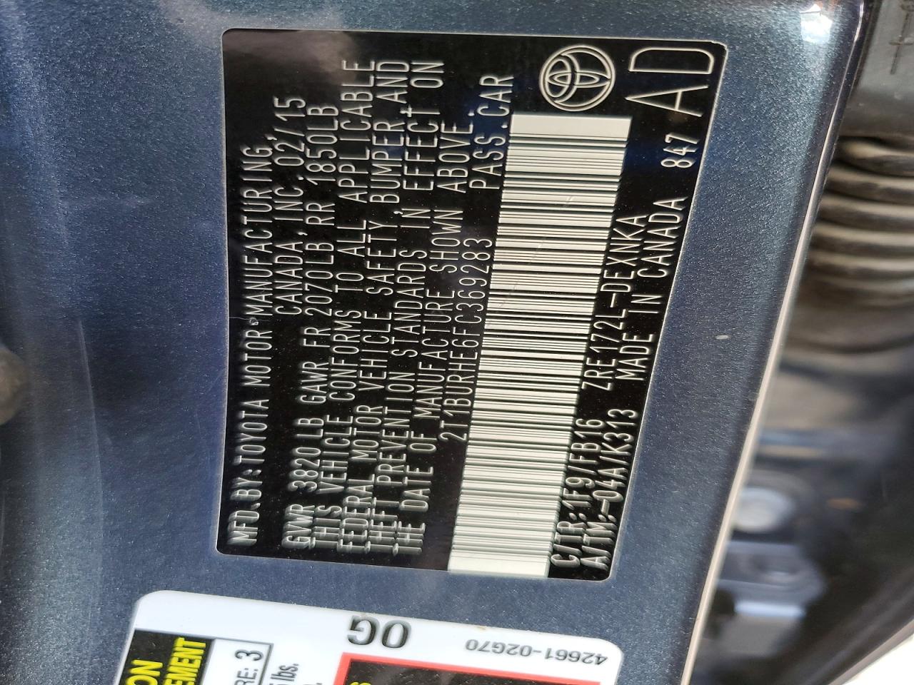 Toyota Corolla Le