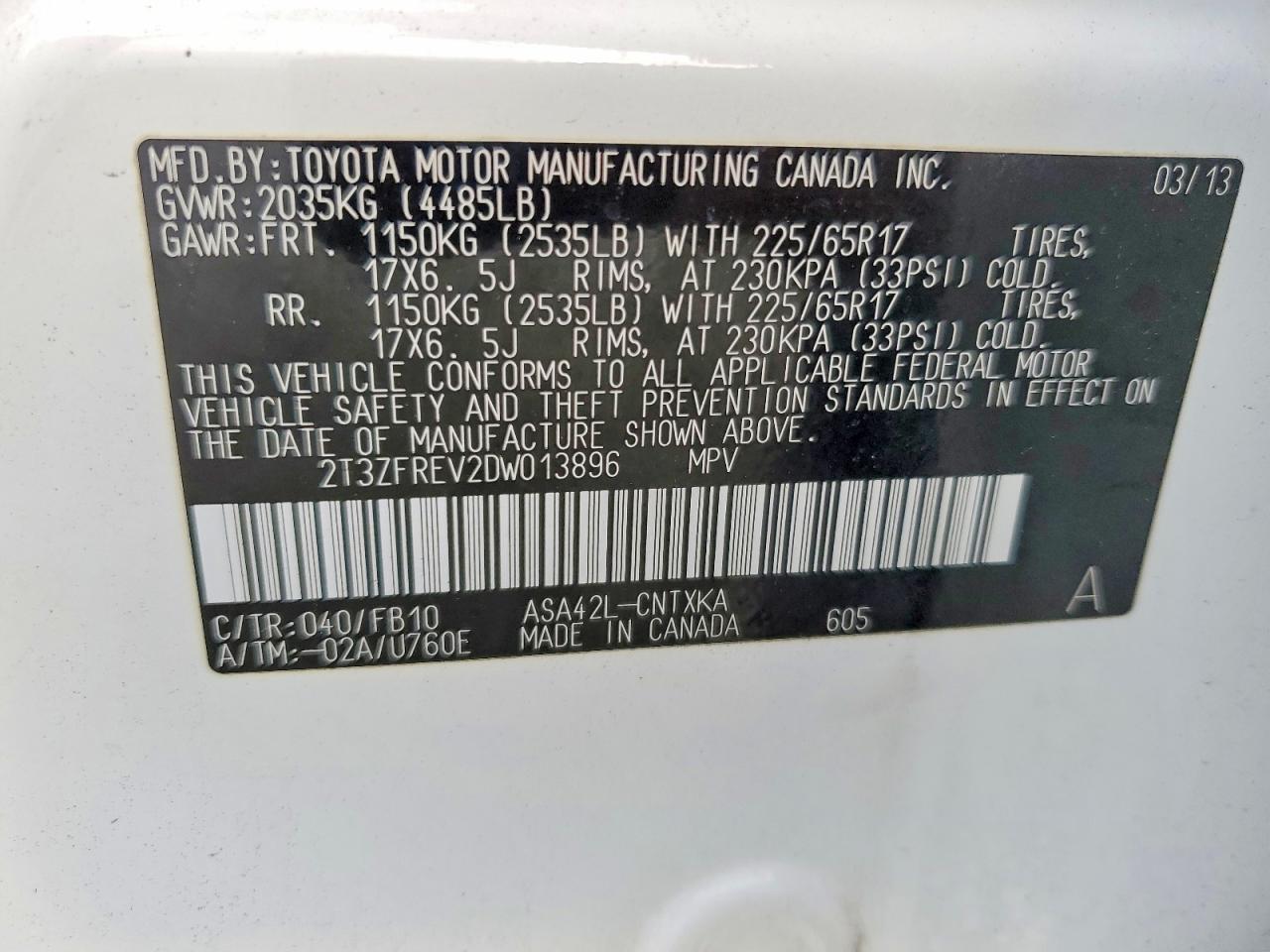 Toyota RAV4 Le