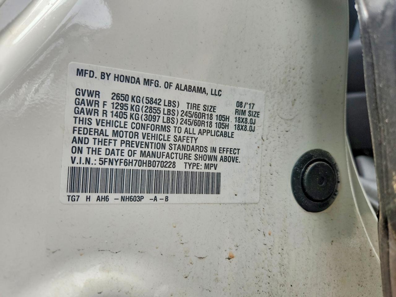 Honda Pilot Exln