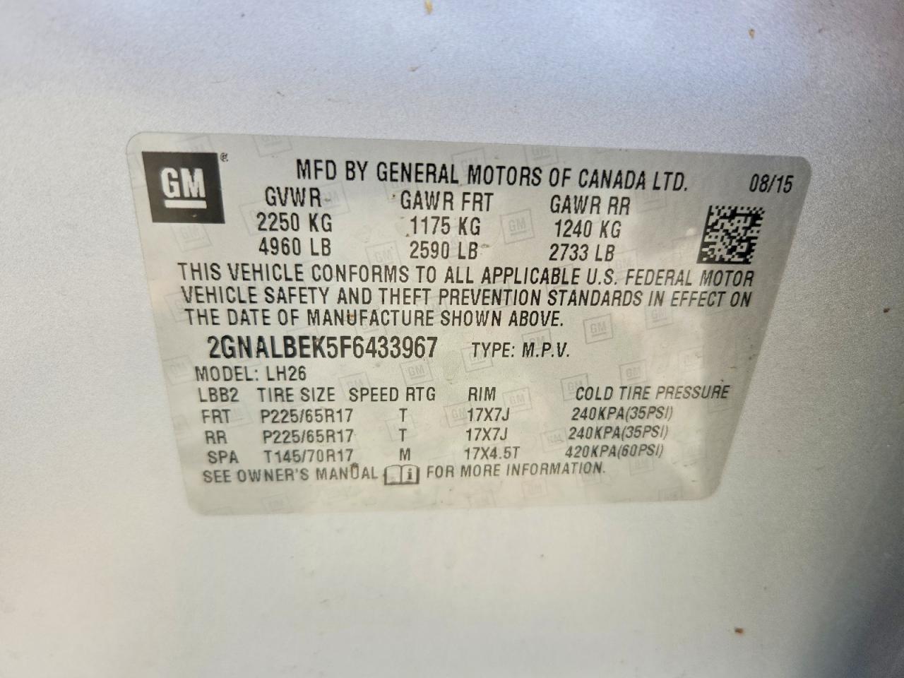 Chevrolet Equinox Lt