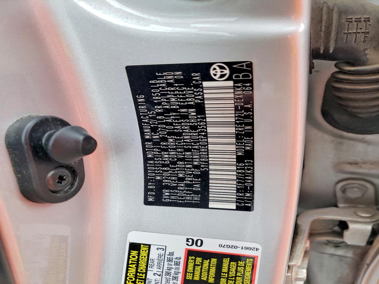 Toyota Corolla Le Plus