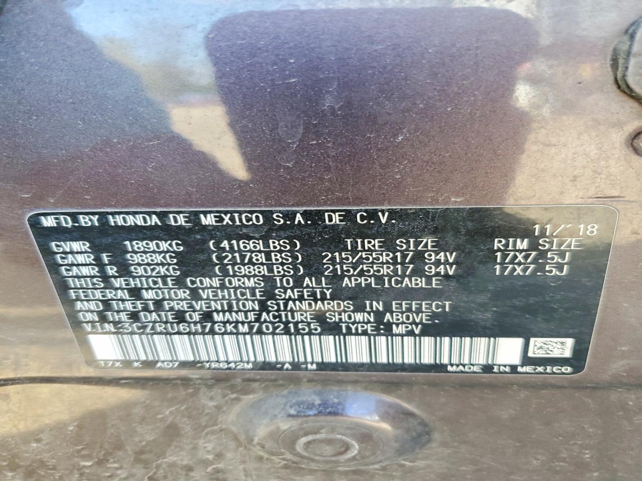 Honda HR-V Exl