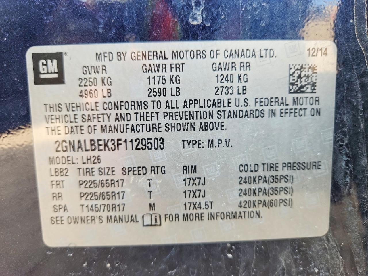 Chevrolet Equinox Lt