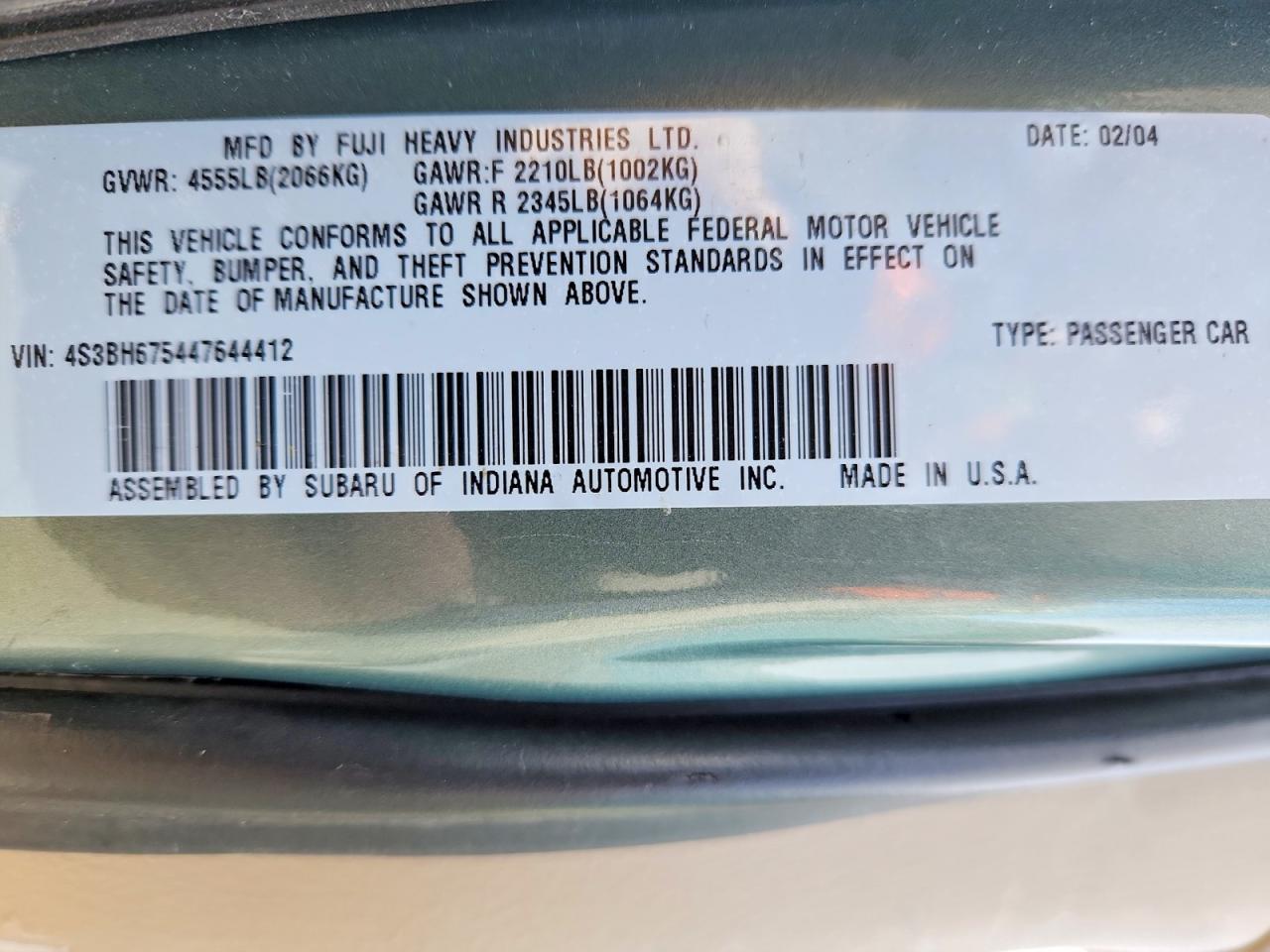 Subaru Legacy Outback Awp