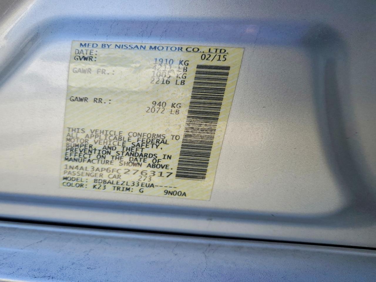 Nissan Altima 2.5 S