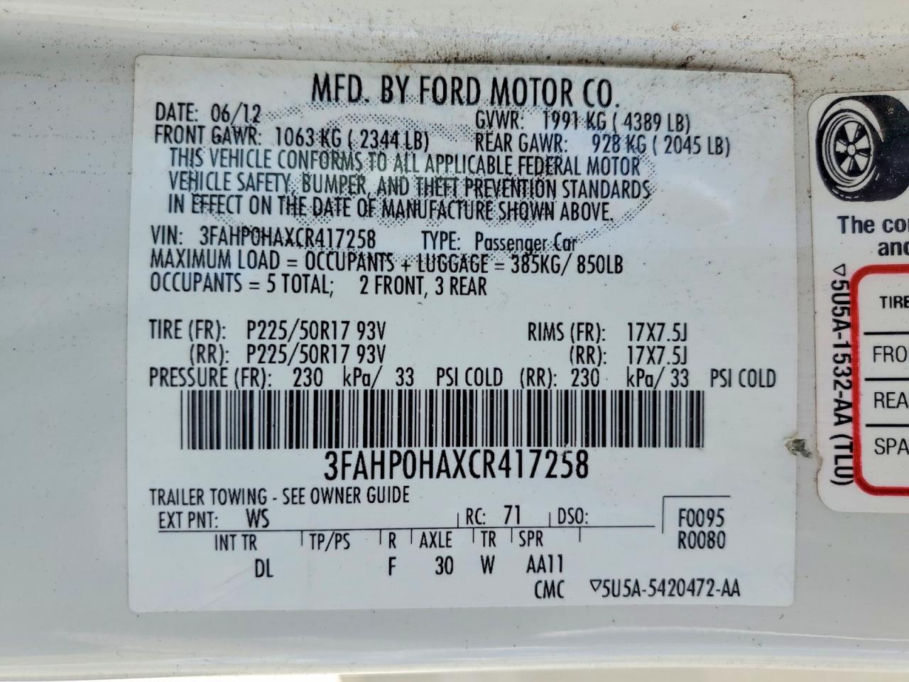 Ford Fusion Se