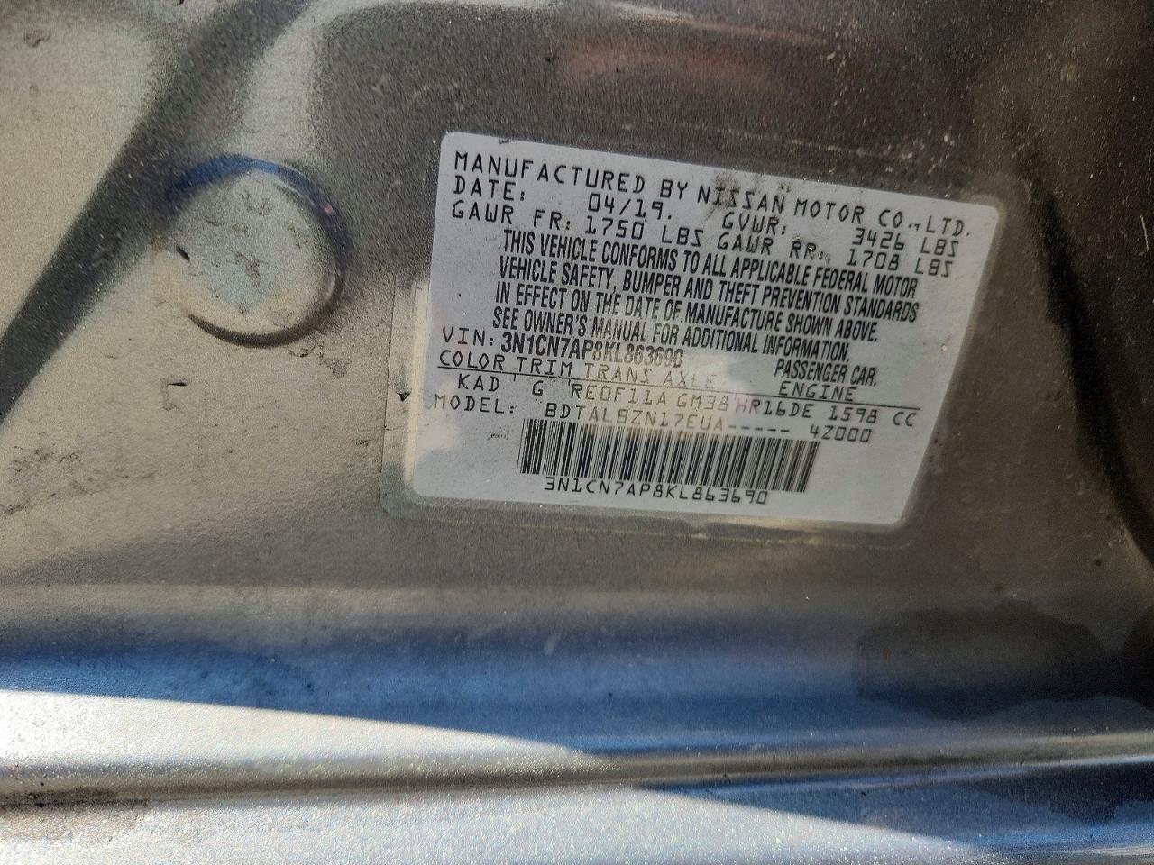 Nissan Versa Sv