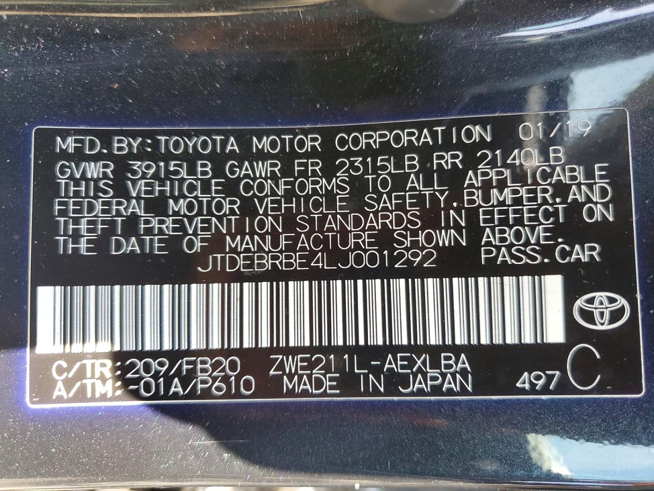 Toyota Corolla Le