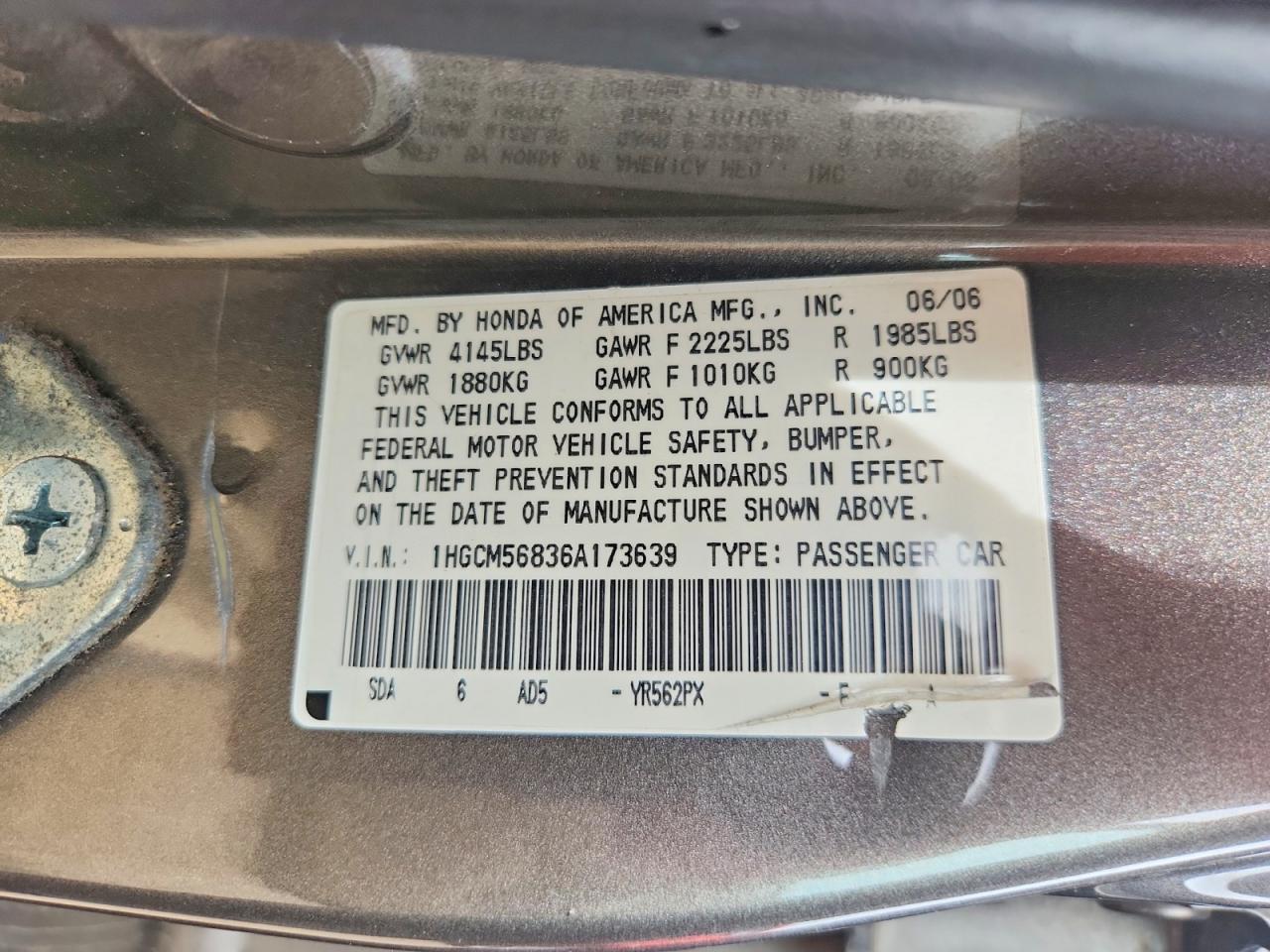 Honda Accord Ex
