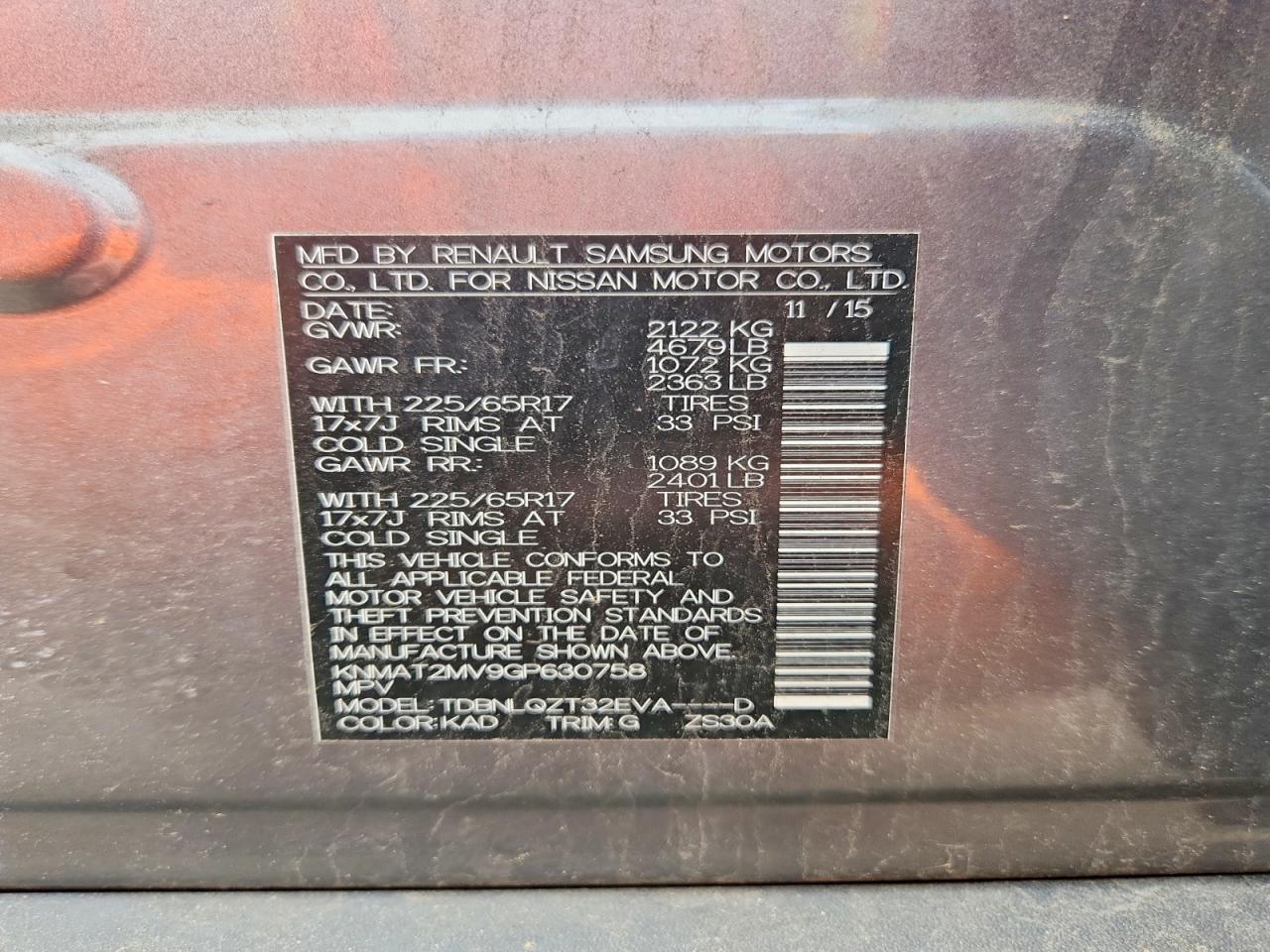 Nissan Rogue Sv