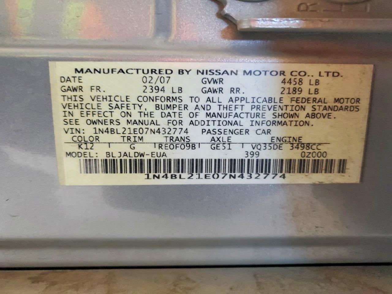 Nissan Altima 3.5 Se