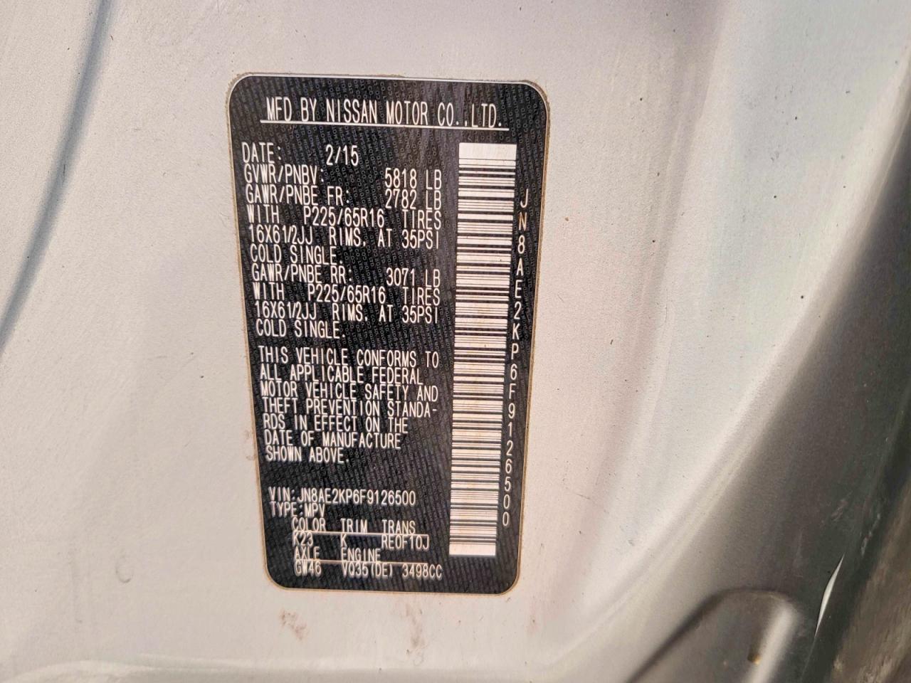 Nissan Quest 3.5 S