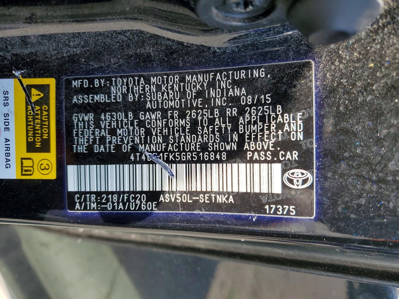 Toyota Camry Le