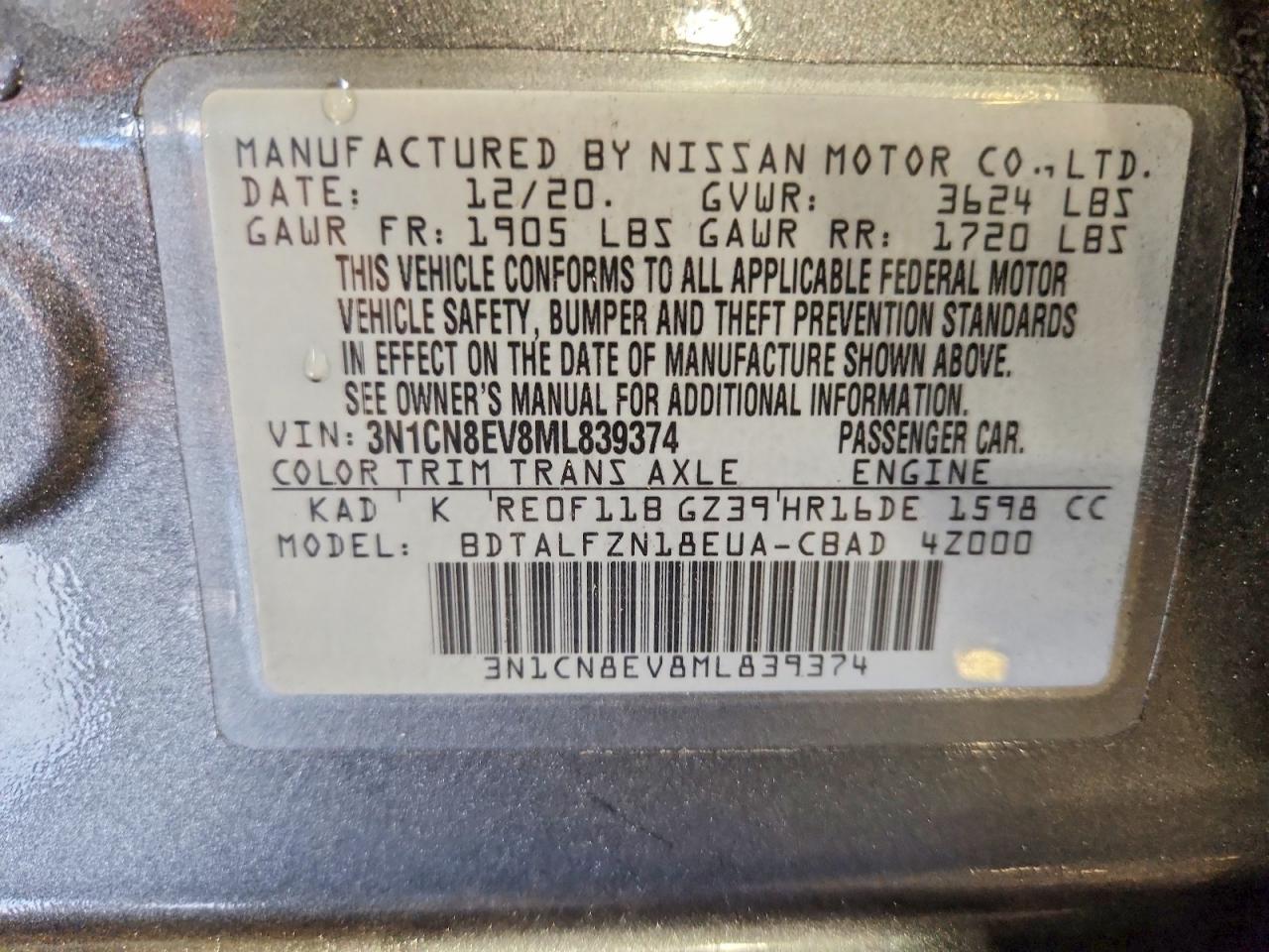 Nissan Versa Sv