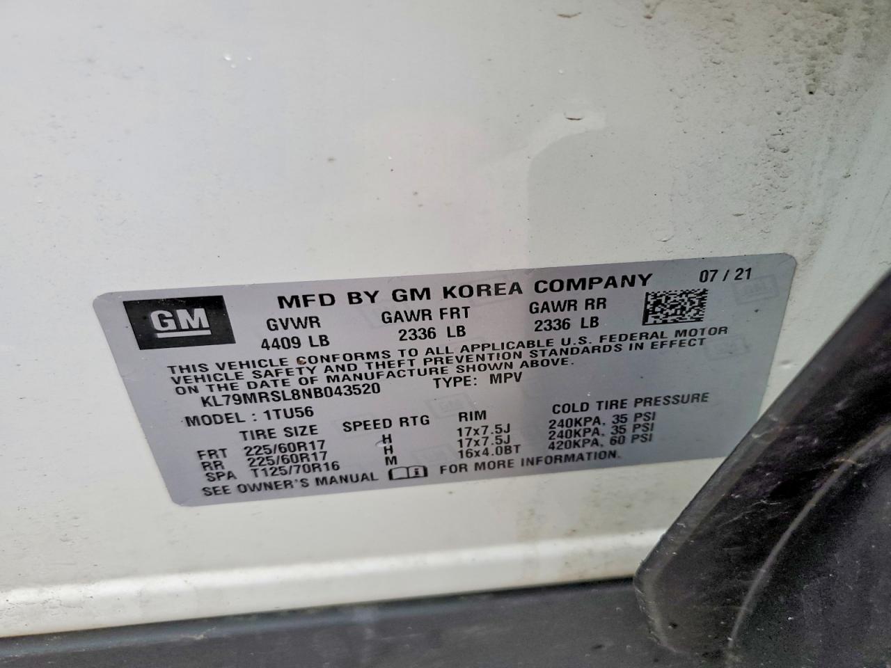 Chevrolet Trailblaze Lt