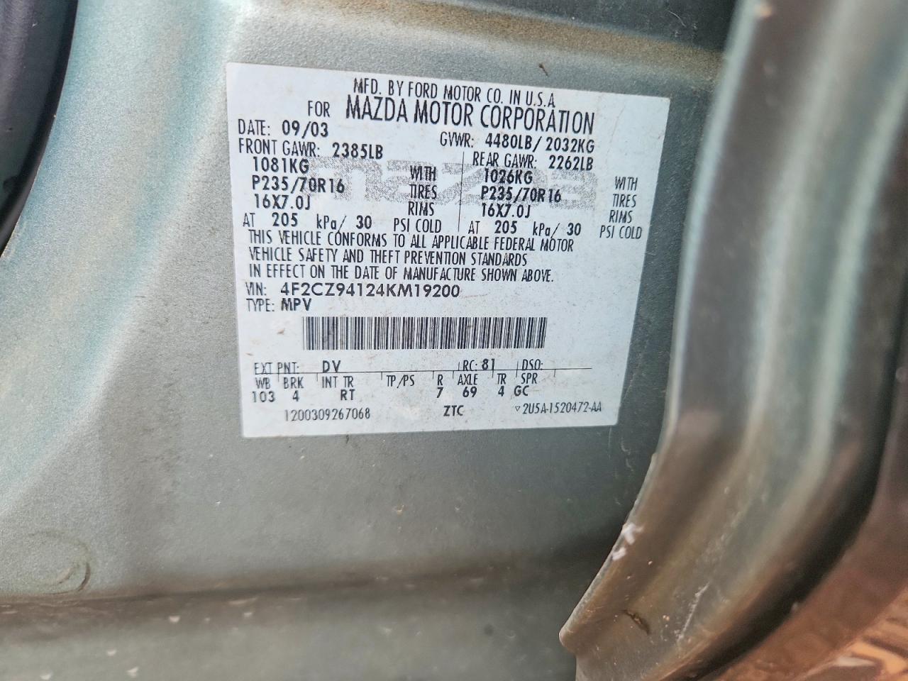 Mazda Tribute Lx