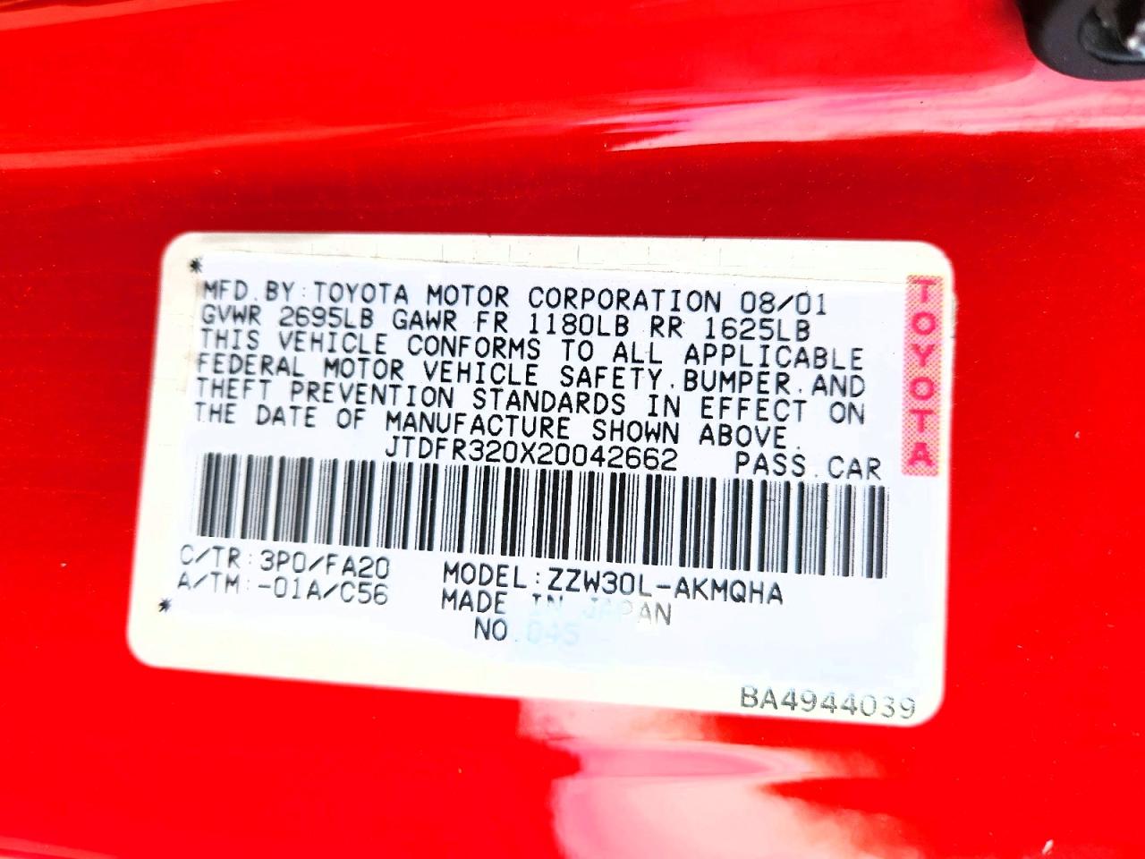 Toyota MR2 Base