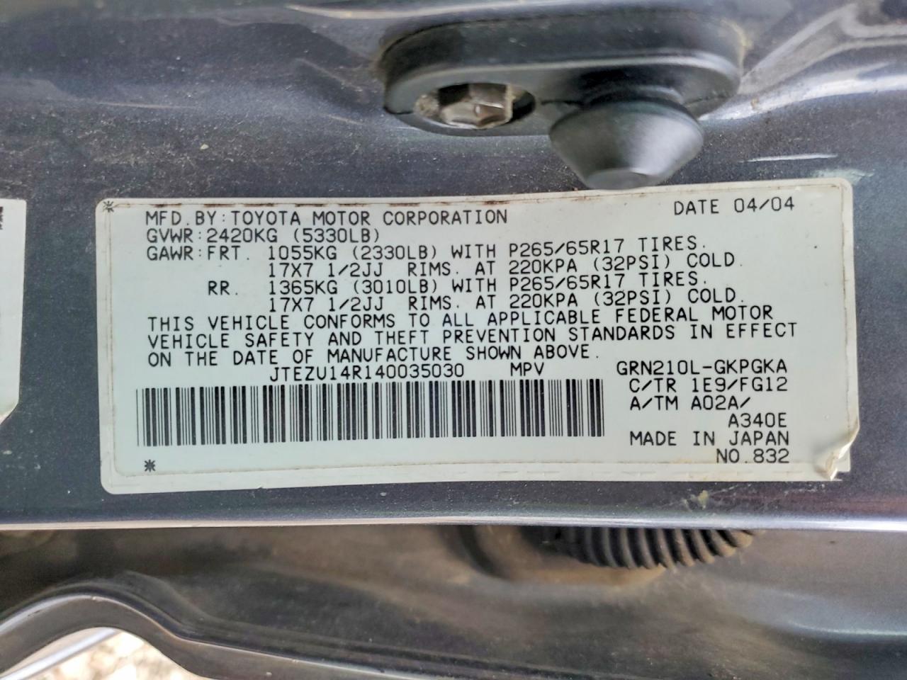 Toyota 4Runner Sr5