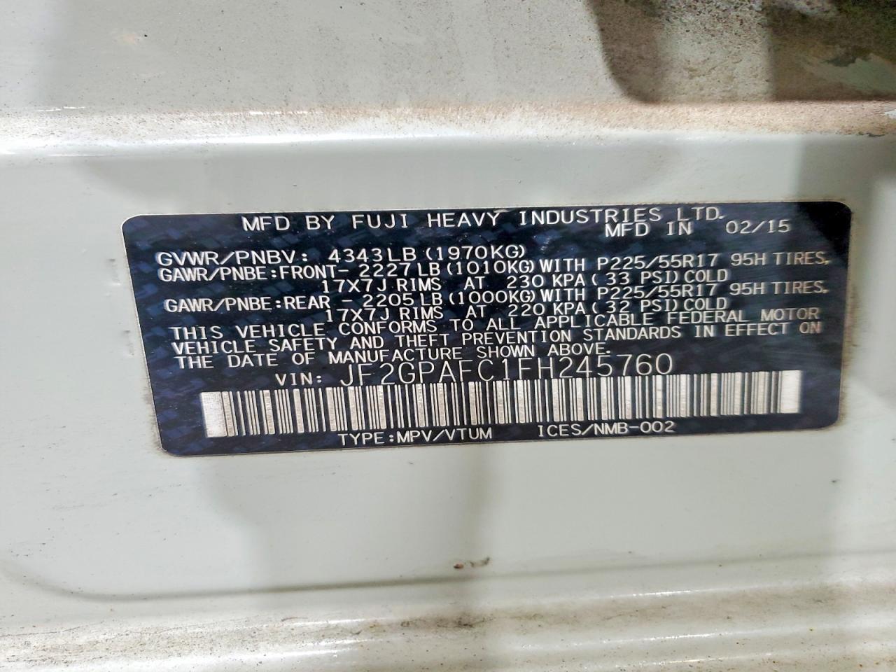 Subaru Xv 2.0 Premium