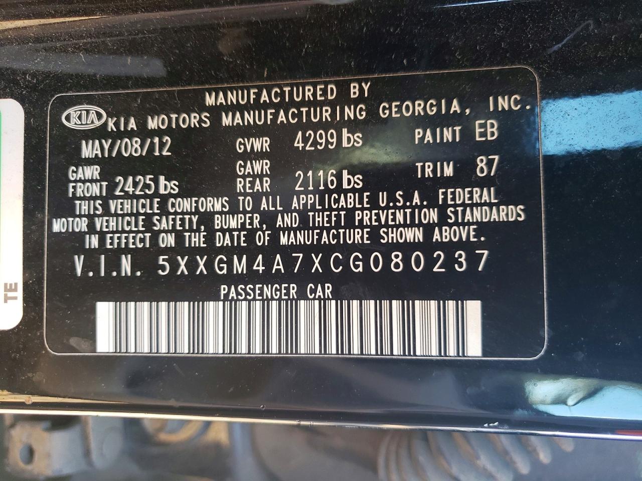 Kia Optima Lx