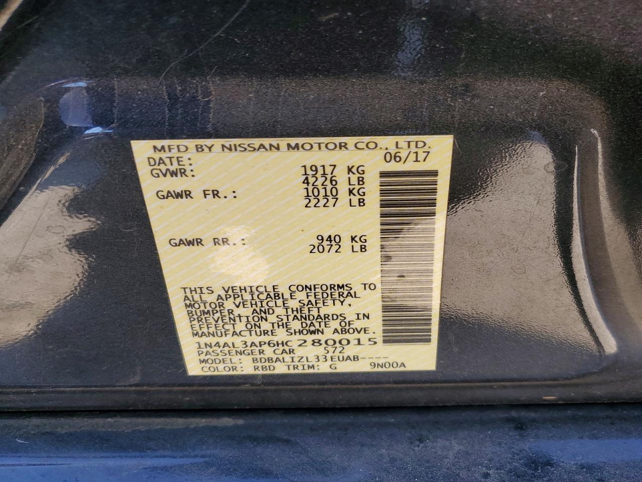 Nissan Altima 2.5 Sv