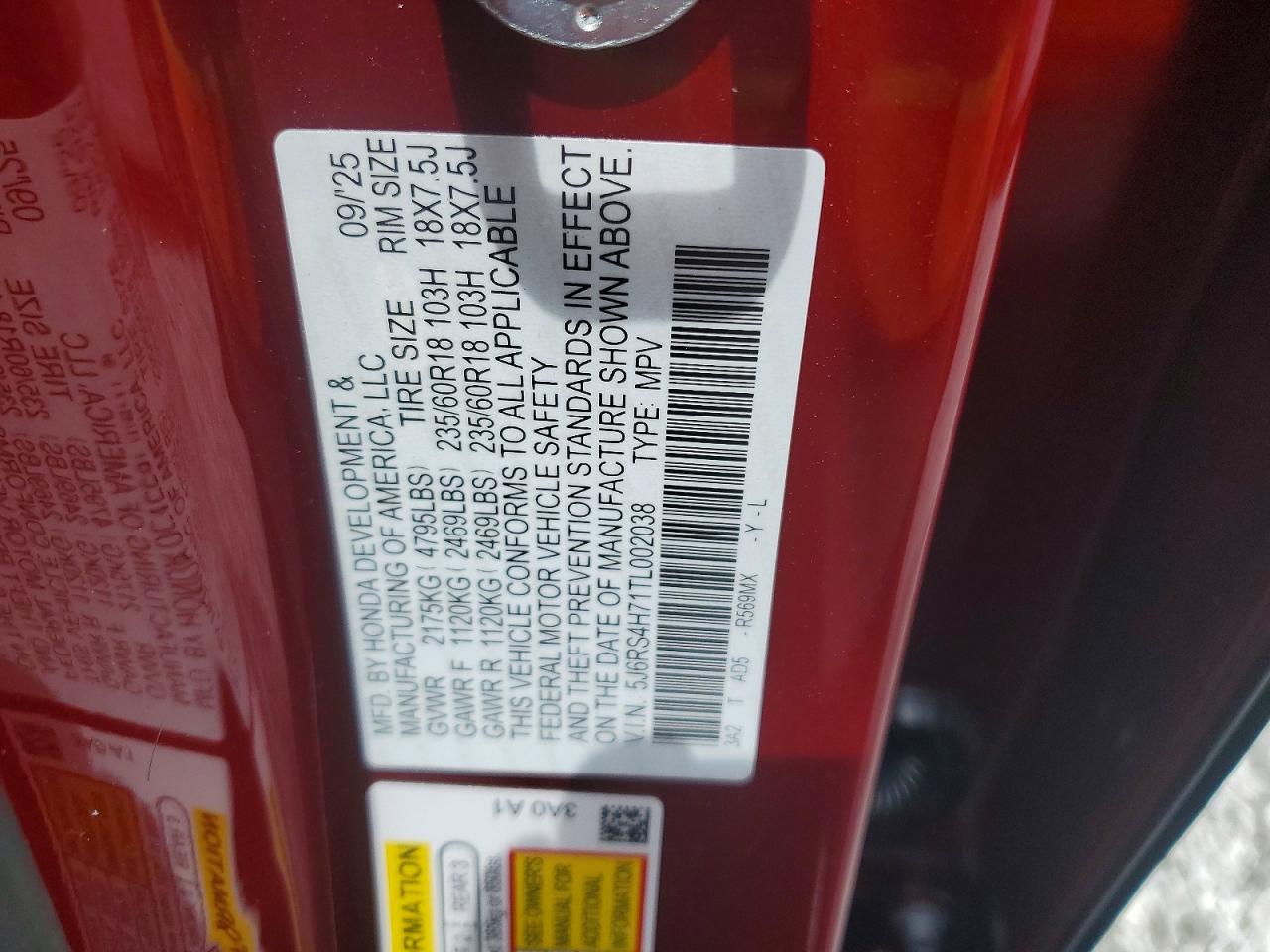 Honda Crv Exl