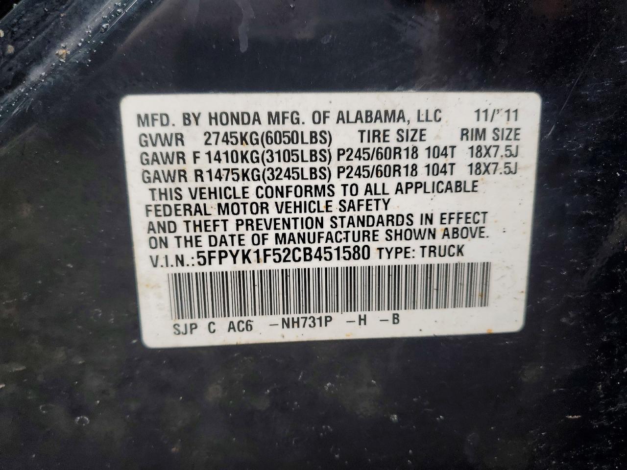 Honda Ridgeline Rtl