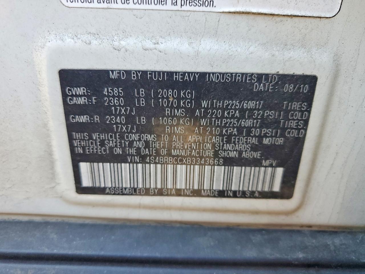 Subaru Outback 2.5i Premium