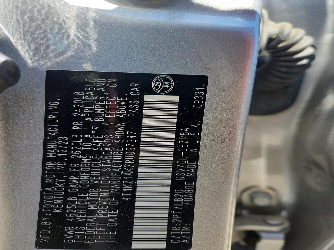 Toyota Camry Xse V6