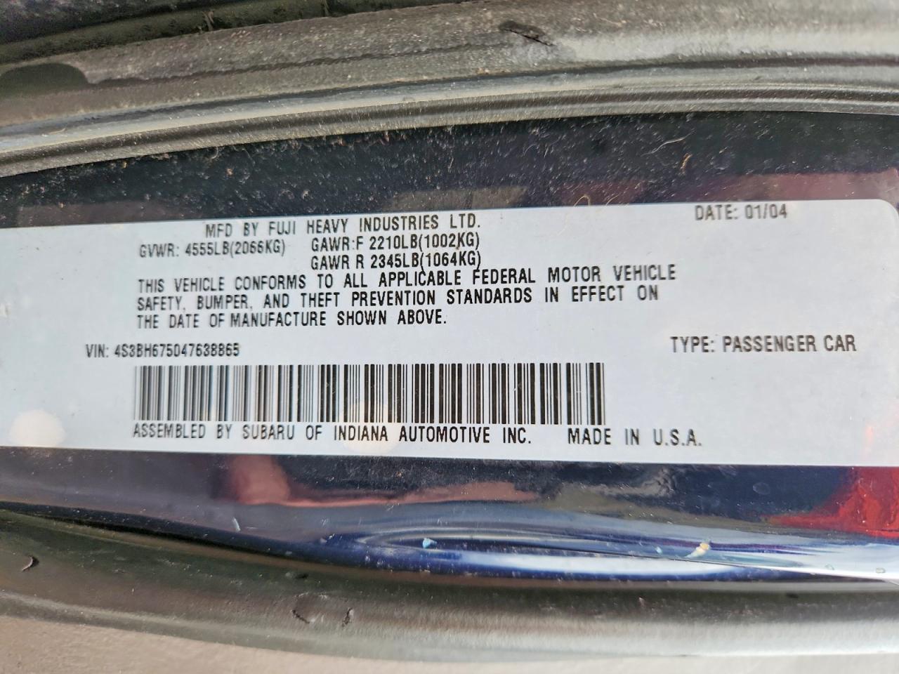 Subaru Legacy Outback Awp