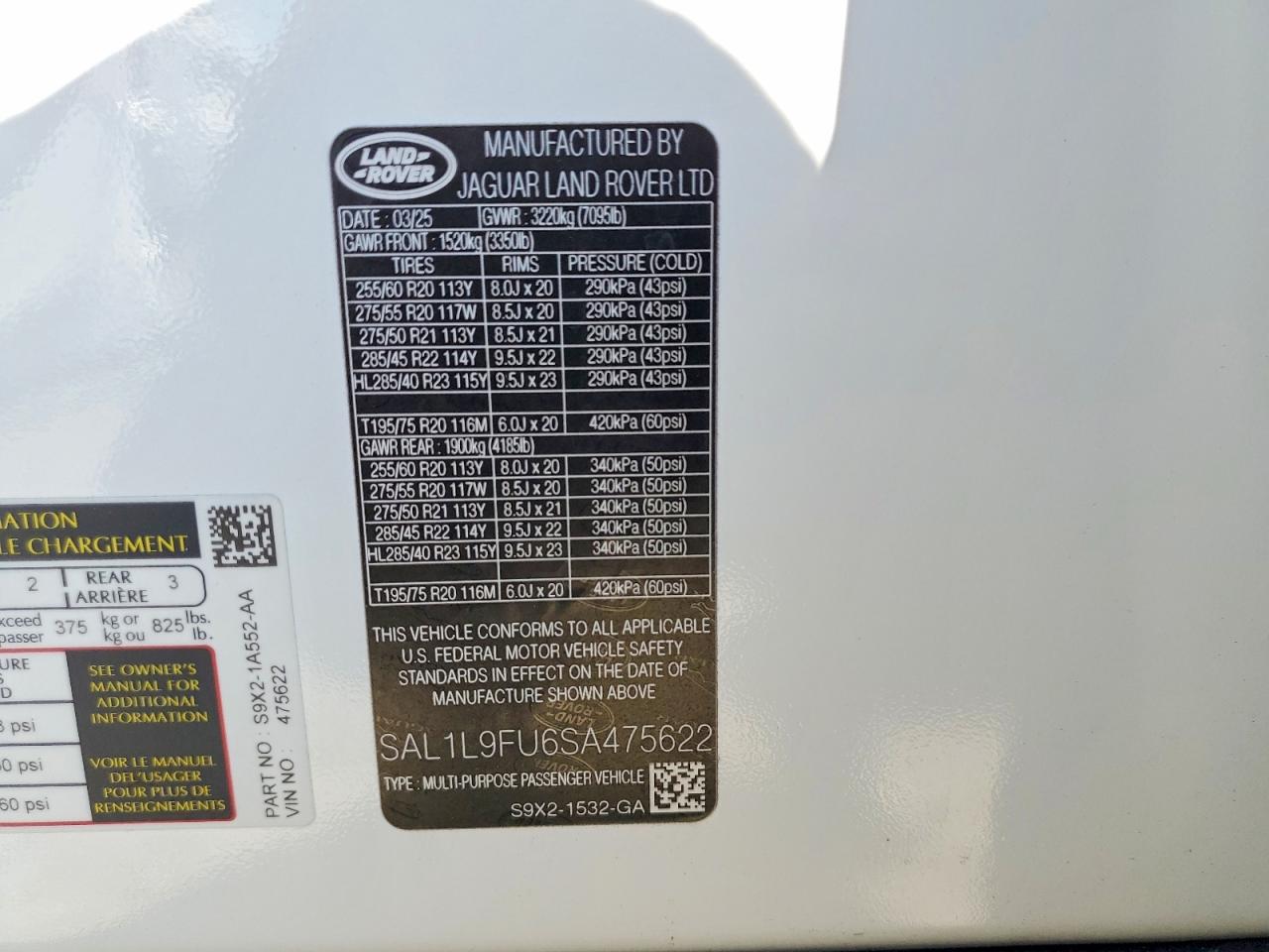 Land Rover Range Rover Dynamic Se
