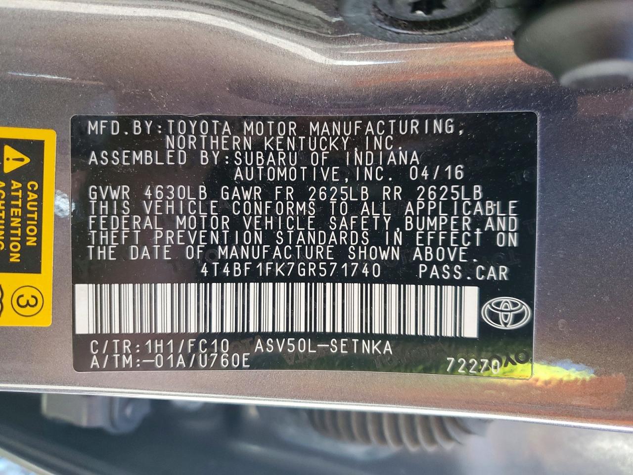 Toyota Camry Le