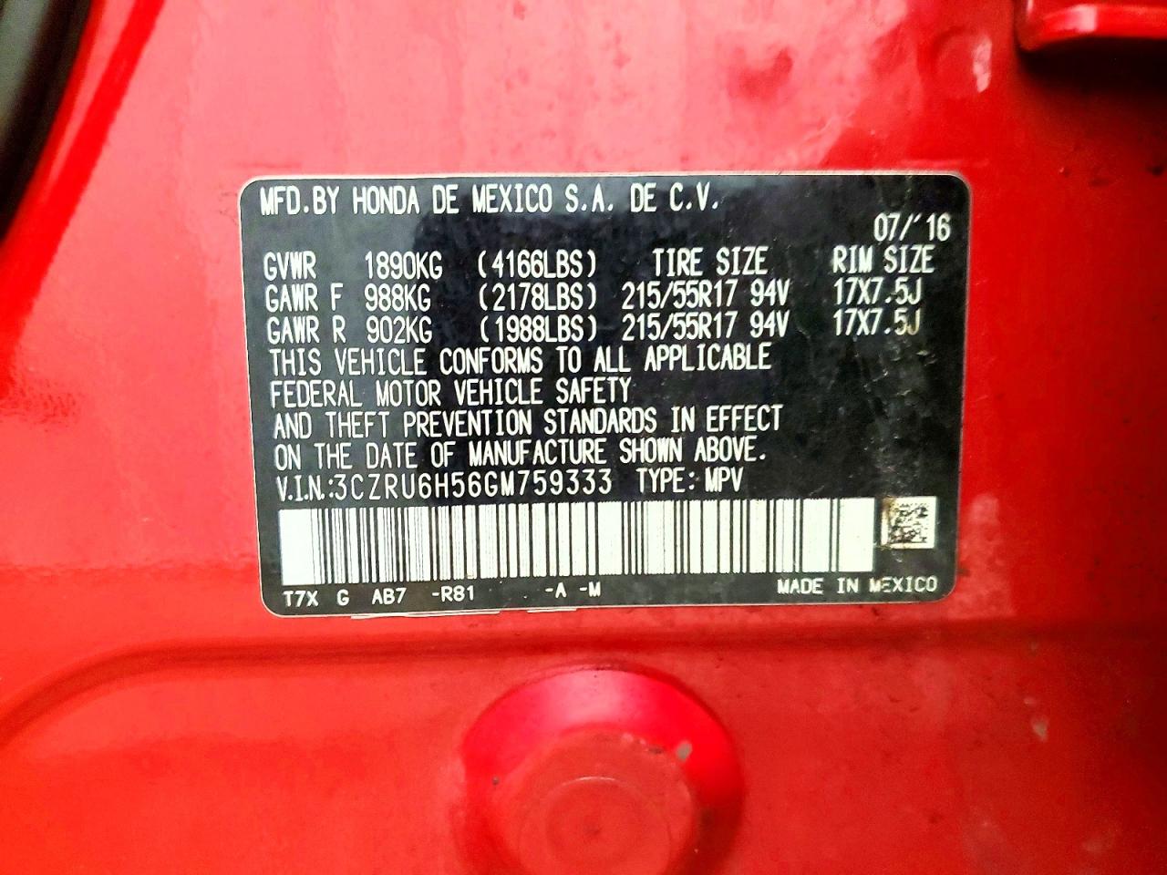 Honda HR-V Ex