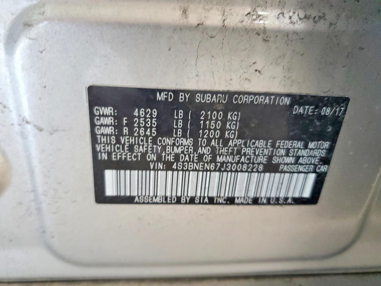 Subaru Legacy 3.6r Limited