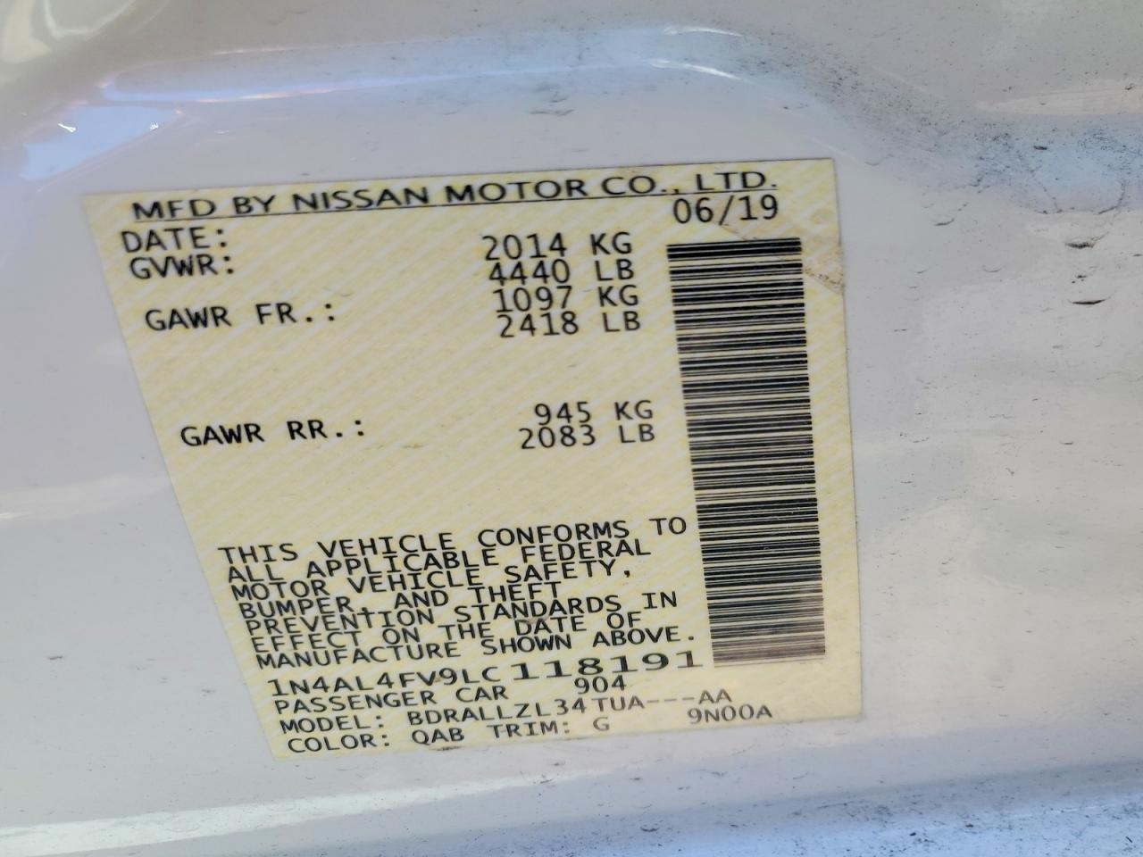 Nissan Altima Platinum