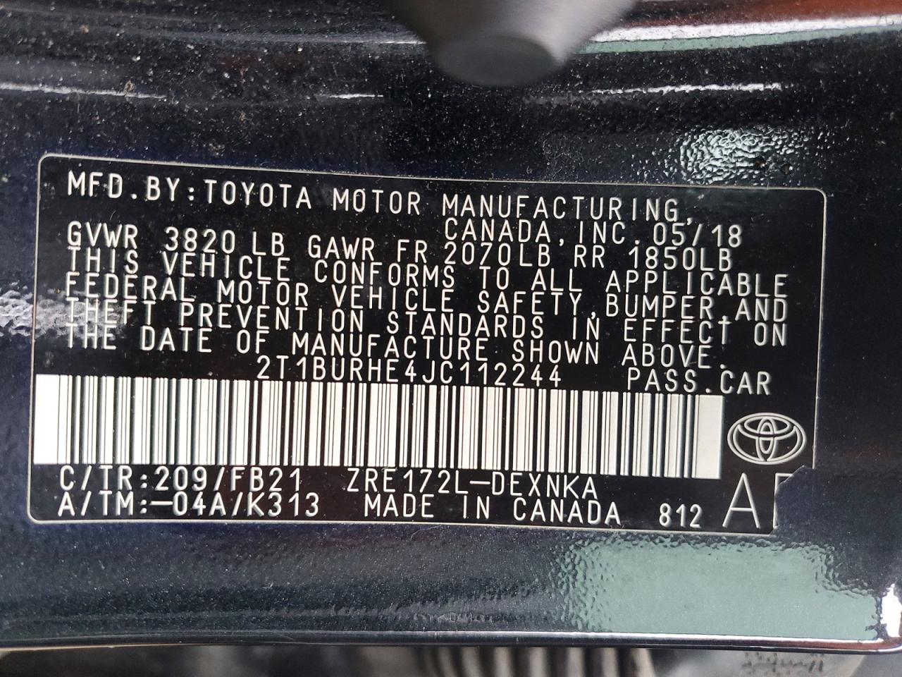 Toyota Corolla Le