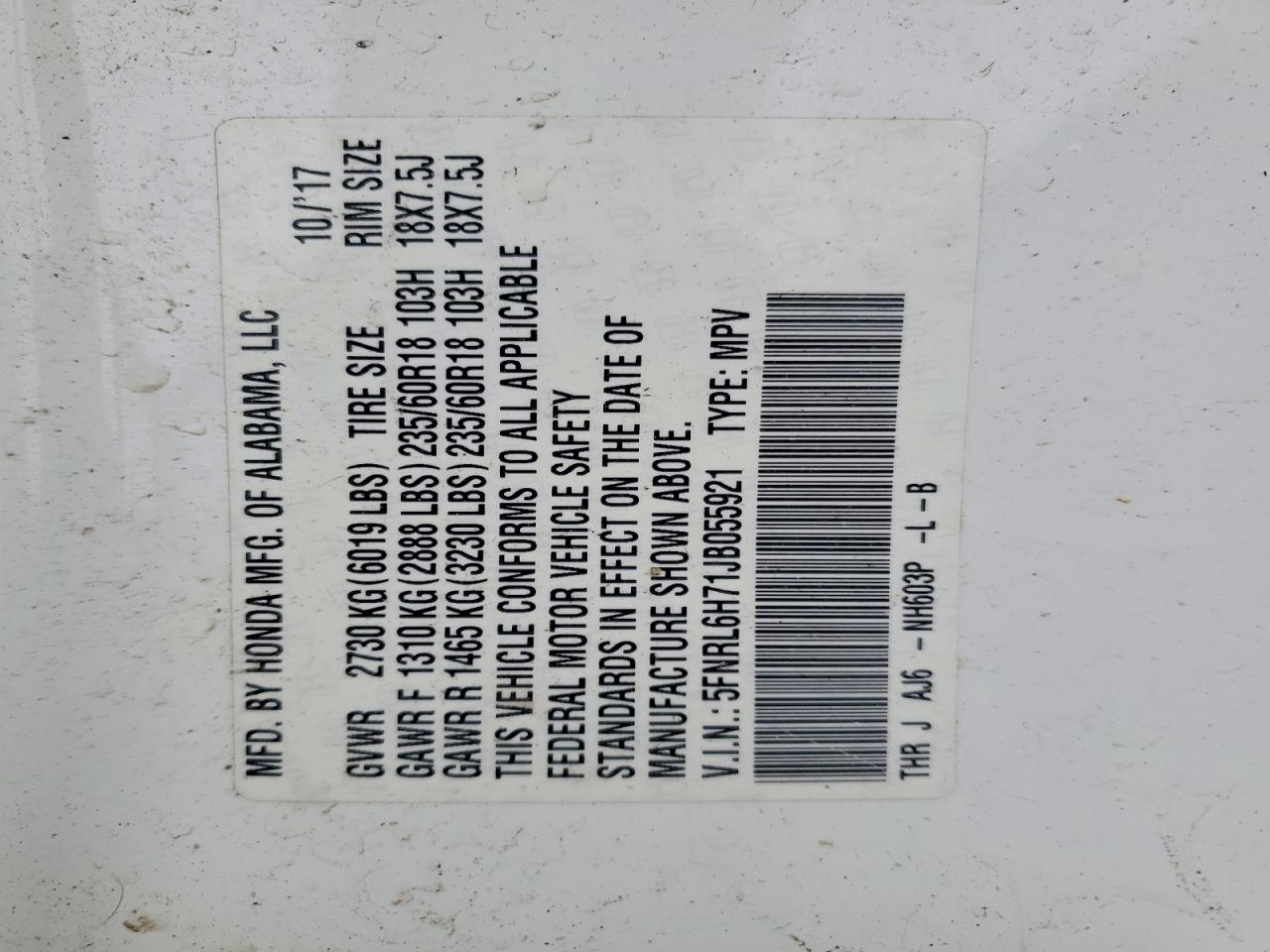 Honda Odyssey Exl